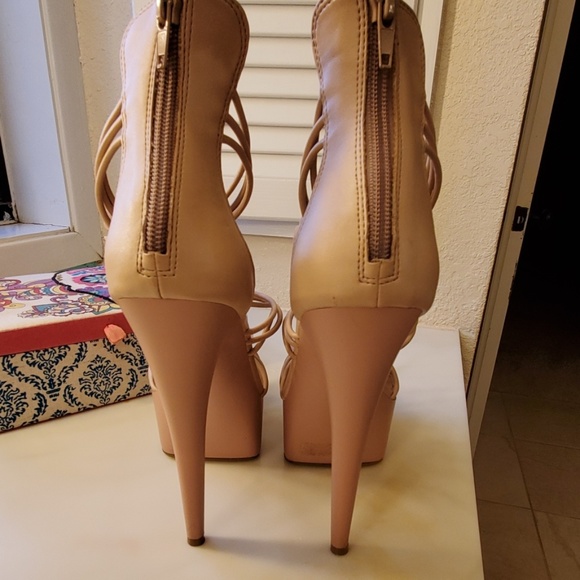 Penny loves Kenny Nude flower strappy heels - Picture 2 of 7